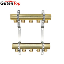 LB Guten Haut 5 voies Pex Manifold laiton Radiant Plancher chauffant 1/2 bidon d&#39;eau